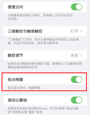 凤台苹果授权维修站分享iPhone轻点无法唤醒怎么办 